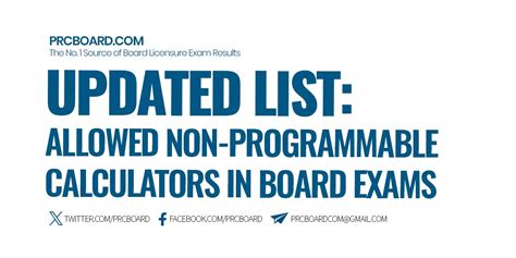 list of allowed calculators for cpa board exam|UPDATED LIST: Non.